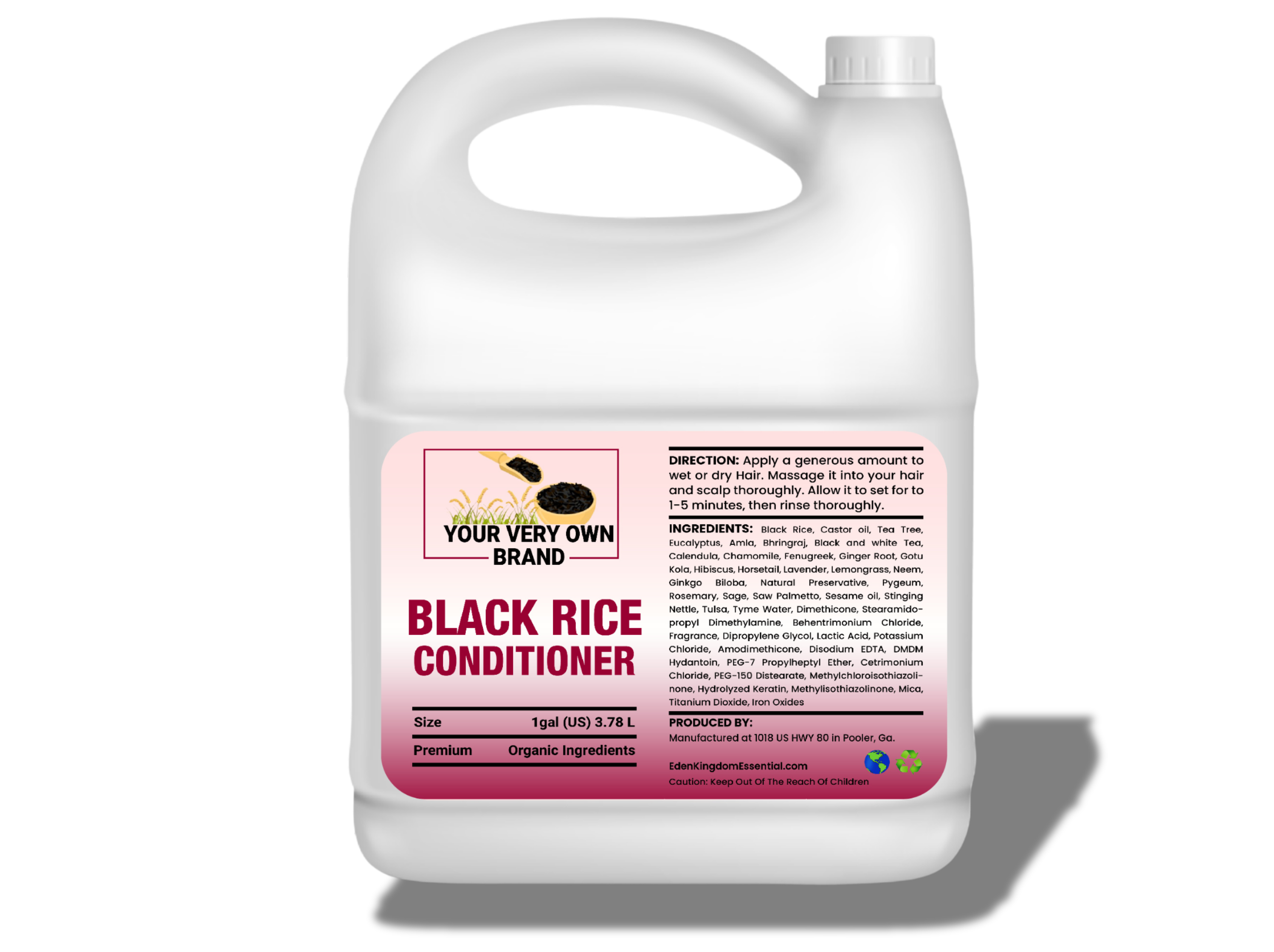 Black Rice Conditioner Gallon Wholesale Private Label Gallon Makes 16 Jars 8 oz We Supply 95% Of Companies In This Industry