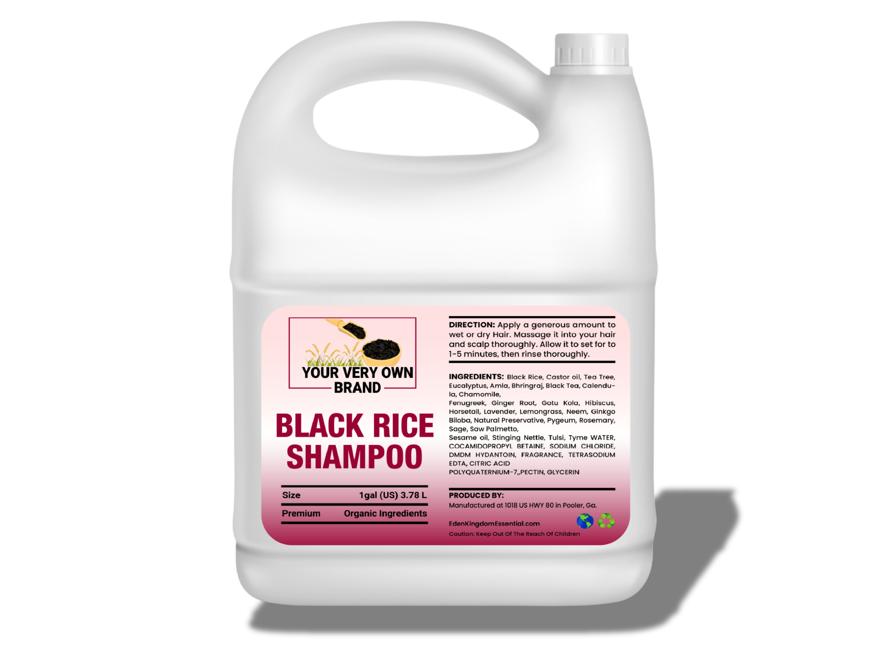 Extraordinary Cleanse! - Black Rice Hair and Scalp Shampoo 1 gallon wholesale private label
