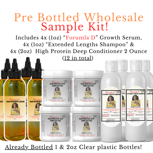 Private Label Wholesale Sample Kit 4 Serum, 4 Shampoo, 4 Conditioner Natural Hair Care Products Your Own Product Line In